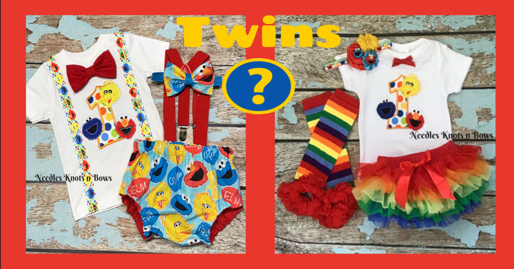 Boys & Girls Sesame Street Birthday and Cake Smash Outfits