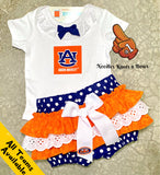 Girls Auburn University Tigers Game Day Outfit