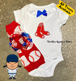 Girls Boston Red Sox Game Day Baseball Outfit