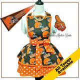 Women's Cleveland Browns game day football apron. Plus size apron