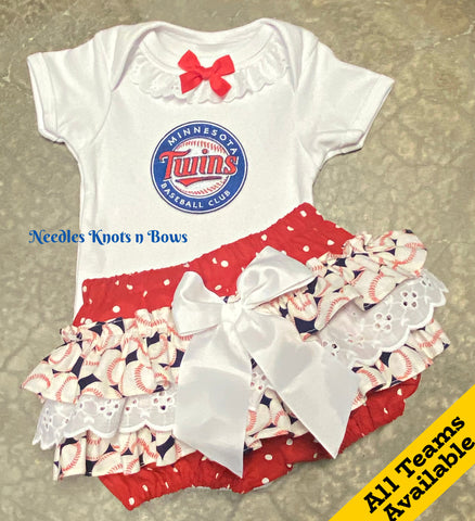 Girls Minnesota Twins Baseball Outfit
