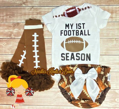 Baby girls "My 1st football season" outfit.