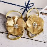 Gold barefoot sandals