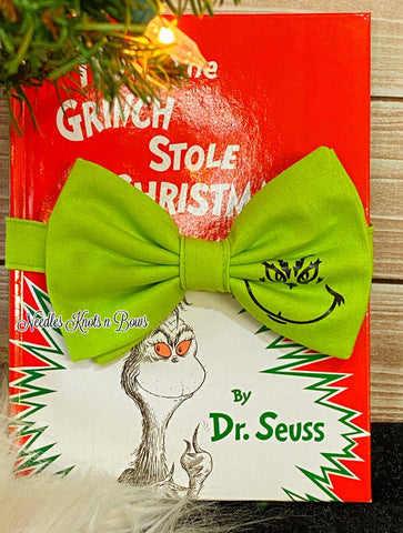 The Grinch Who Stole Christmas Bow Tie available in all sizes.