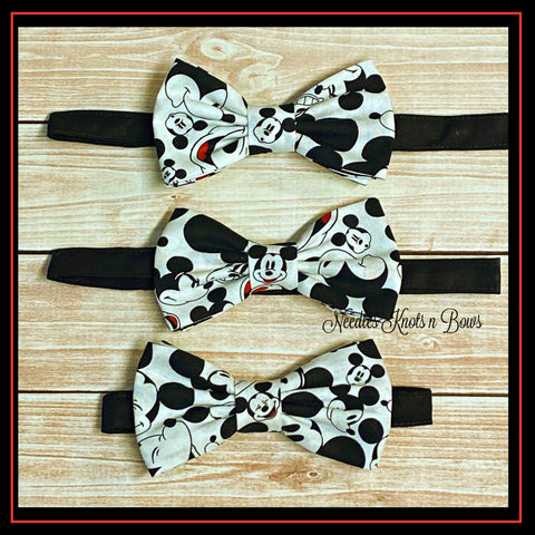 Mickey Mouse bow tie available in all sizes. 