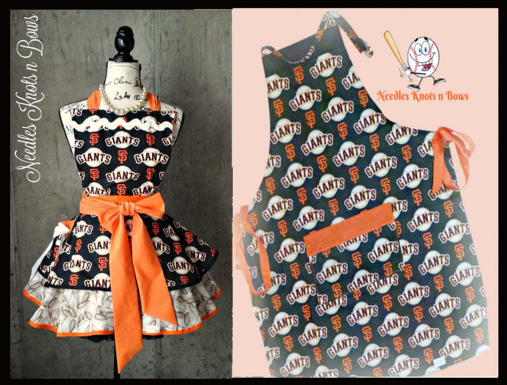 San Francisco Giants Apron with Pocket, Aprons, Baseball Needles