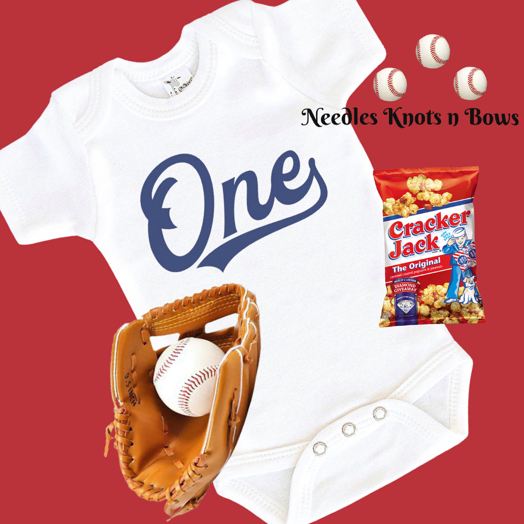 Baseball Pants Cake Smash Birthday Outfit Navy Blue Pinstripe Uniform Pants  Half Way To First (9 Months)