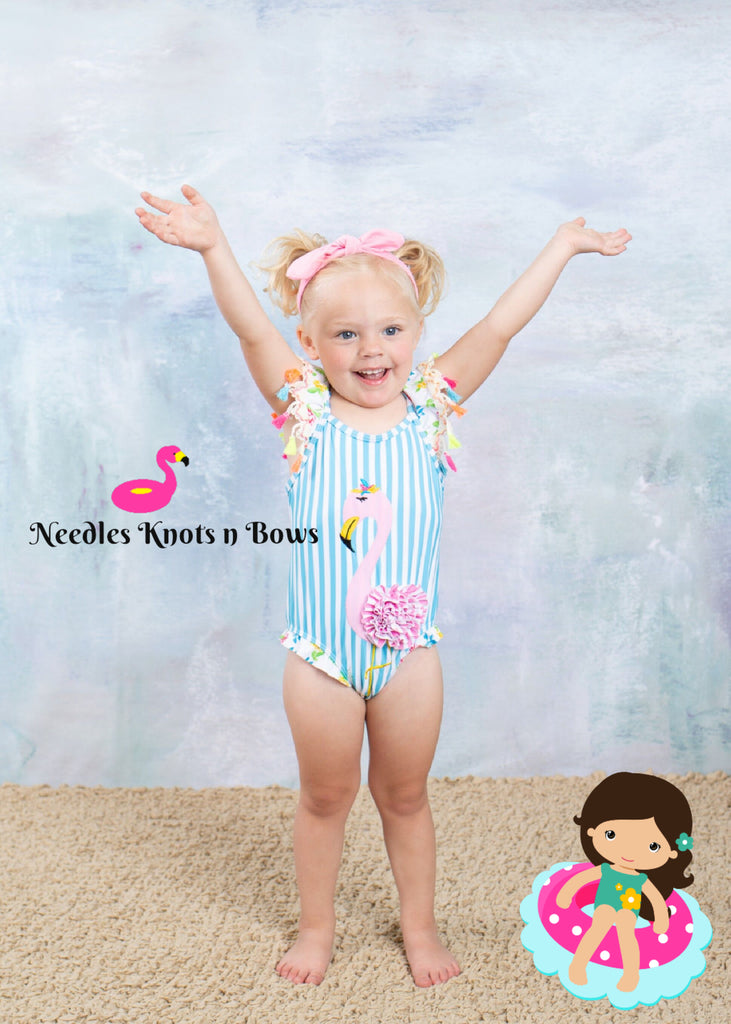 Baby fashion flamingo swimsuit