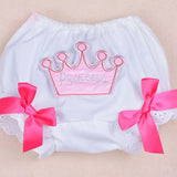 Girls Princess Birthday Cake Smash Set, Girls Princess Bloomers, Headband & Legwarmer Set