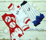 Baseball leg warmers for boys or girls.  Baby toddler leg warmers