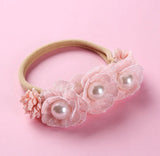 Girls flower headband.  Nylon headband. Baby toddler headband.