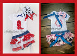 Girls Western Cowgirl 1st Birthday - Cake Smash Outfit