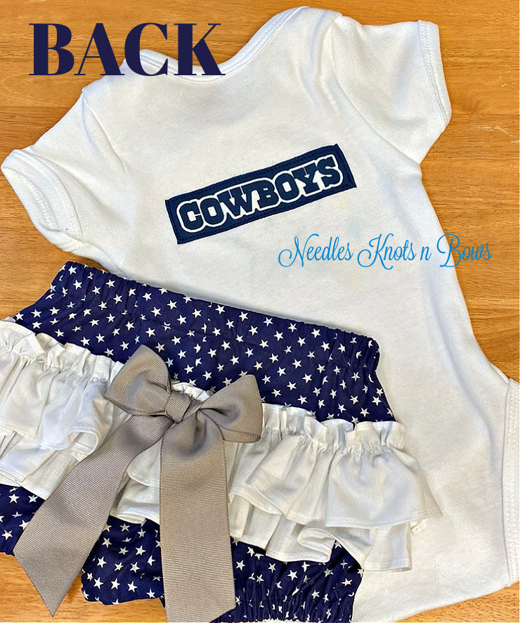 Dallas Cowboys Game Day Football Outfit Baby Girls Toddlers