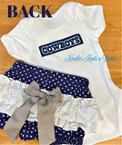 Baby NFL outfit girl.   Dallas Cowboys game day football outfit girl.