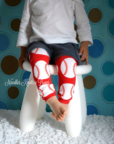 Choice #1: Baseballs on red leg warmers