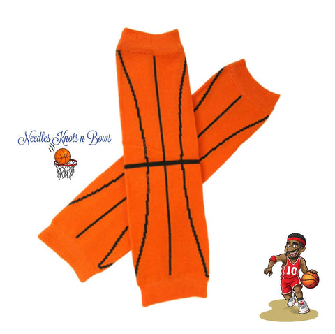 Baby toddler sized basketball print leg warmers. Boys / girls leg warmers