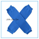Blue baby toddler leg warmers.  Solid royal blue leg warmers.