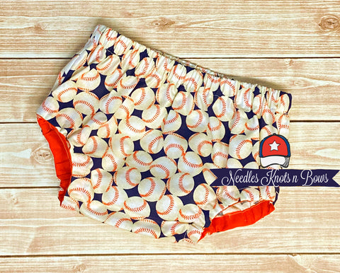 Baseball diaper cover. Baby / toddler baseball print diaper cover.