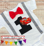 Boys Car's First Birthday Shirt or Onesie