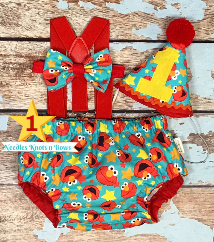 First Birthday Shirt Elmo Clothes For Baby Boy Sesame Street