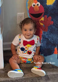 Boys 1st Sesame Street birthday outfit.
