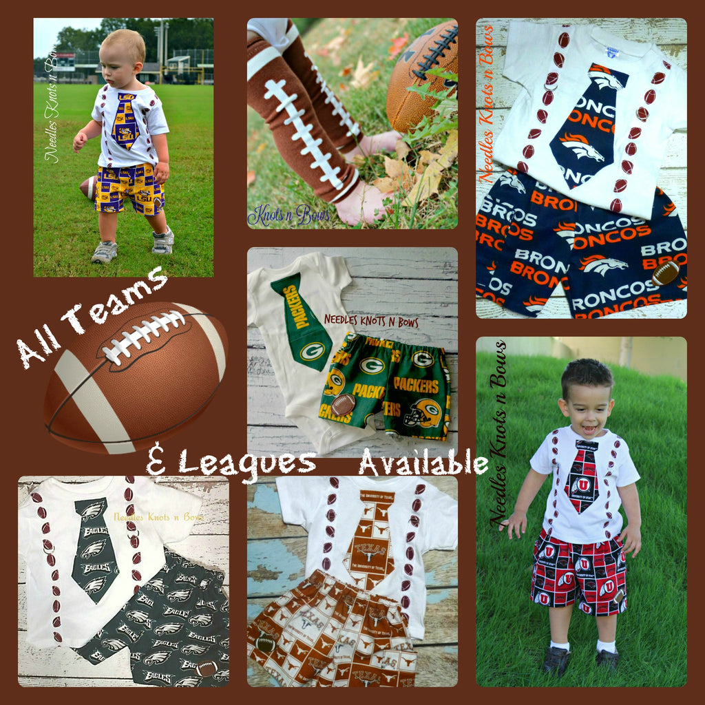 Needles Knots N Bows Boys NFL Football Team Outfit, Baby Boys Coming Home Outfit, Game Day Cleveland Browns