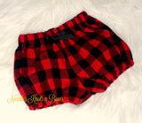Girls Buffalo Plaid Bloomers, Baby Girls Bloomers, Newborns, Infants, Toddlers