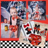 Cars 1st Birthday Outfit and Cake Smash Outfit