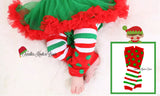 Baby toddler Christmas leg warmers for boys and girls.  Red and green Holiday leg warmers for babies and toddlers.