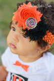 Cincinnati Bengals Headband.  Baby Girls, Teens, Womens NFL, football headband.