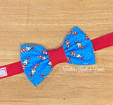 Dr. Suess, Cat in the Hat bow tie and suspender set.  Available in all sizes.