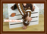 Football leg warmers with ruffles