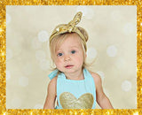 Girls gold Christmas Headband.