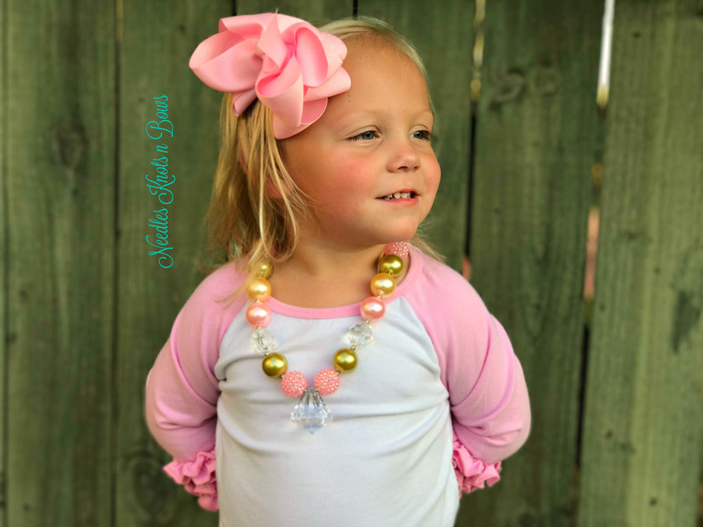 Pink Chunky Bracelet, Chunky Jewelry, Chunky Necklace, Bubblegum Bracelet,  Girls Pink Bracelet, Toddler Bracelet, Pink Jewelry, Photo Prop 