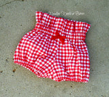 Girls Cherry Dress w/Bloomers, Flutter Sleeve Cherry Outfit