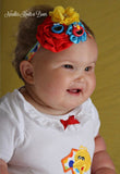 Sesame Street headband for baby girls & toddlers.  Perfect for girls Sesame Street birthday and or cake smash outfit
