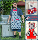 Houston Texans Apron, Mens / Womens Football Apron with Pockets