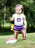 Louisiana State University Tigers baby girls coming home outfit.
