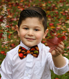 Fall leaves bow tie