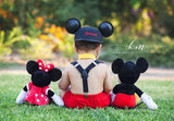Boys Mickey Mouse cake smash outfit.