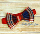 Red, white and blue Patriotic plaid 4th of July Bow Tie. Patriotic plaid bow tie.  Weddings, groomsmen, ring bearer