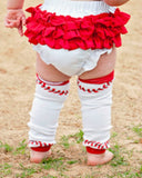 Leg warmers add a finished touch to an outfit, plus they are great for layering and also do saving crawlers knees and feet.