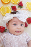 Baby girls baptism, christening headband