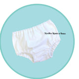 Baby, toddler white diaper cover