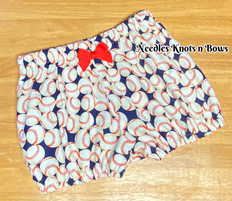 Girls Baseball Bloomers, Baby Toddler Diaper Cover