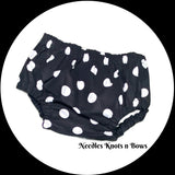 Black polka dot bloomers. 