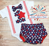 Boys Patriotic 4th of July 1st Birthday Outfit