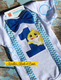 Baby Shark Cake Smash Outfit, Boys 1st Birthday Outfit