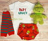 Boy's Baby Grinch Christmas Outfit