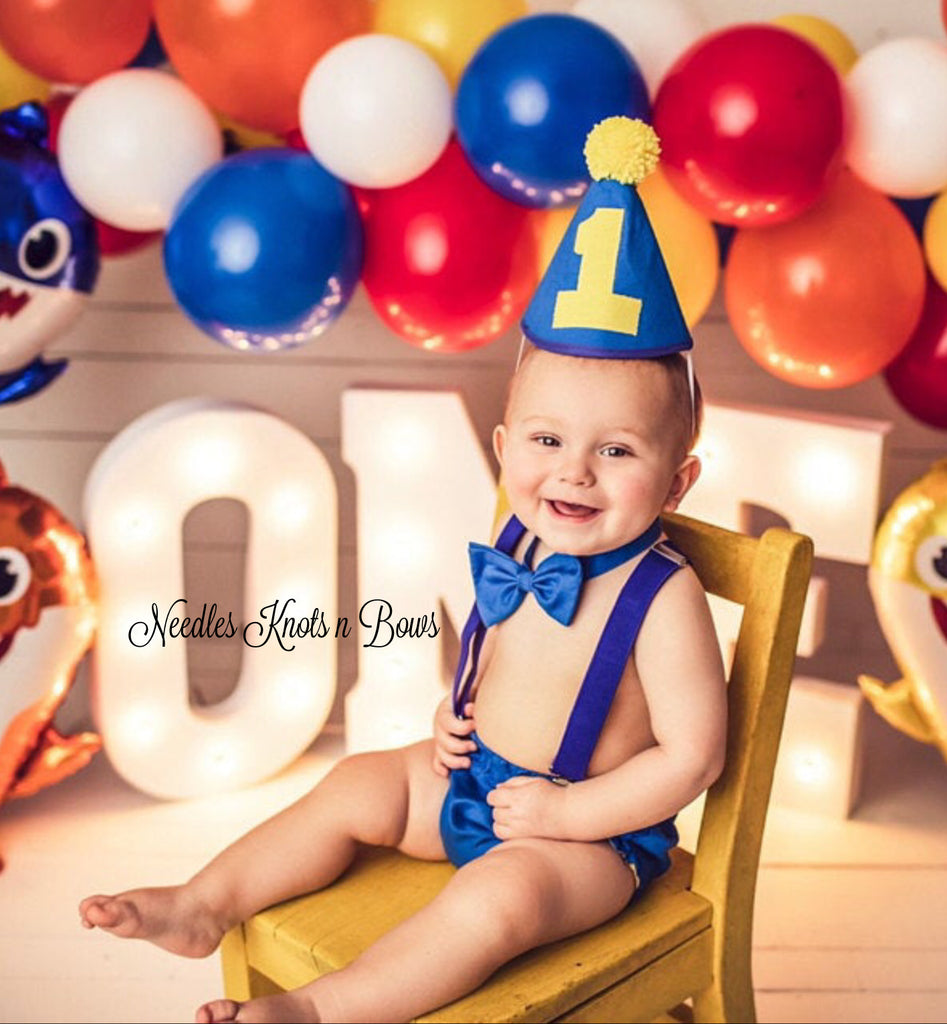 Baby Shark Cake Smash Set, Boys 1st Birthday Outfit, Boys Cake Smash